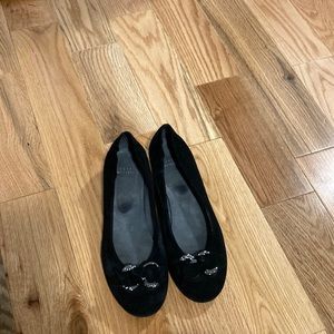Stuart Weitzman black suede shoes